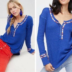 Free People We the Free Henley Waffle Knit top - XS